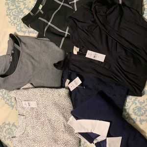 Black, gray and navy M top- sold as lot!